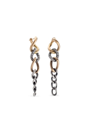 hum 18K yellow gold Interlace diamond earrings