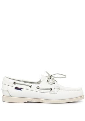 Sebago lace-up boat shoes - White