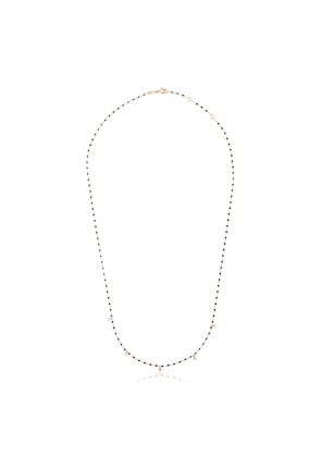 Gigi Clozeau 18kt yellow gold beaded diamond necklace - Black