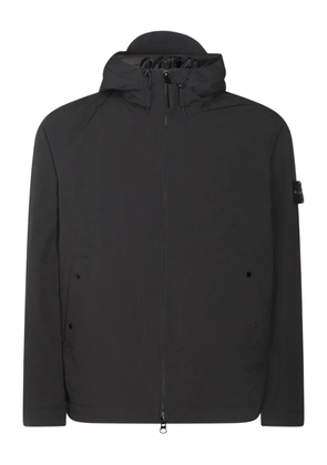 Stone Island soft-shell hooded jacket - Black