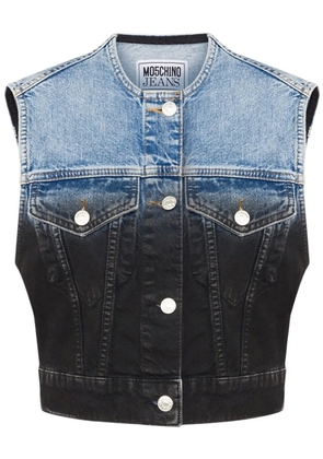 MOSCHINO JEANS gradient denim gilet - Black