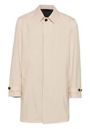 Brioni single-breasted mid-length parka - Neutrals