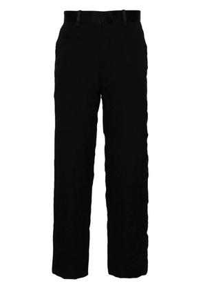 Undercover mid-rise crinkled straight-leg trousers - Black
