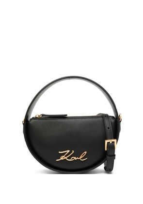Karl Lagerfeld logo-plaque tote bag - Black