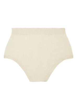 Alanui ribbed cashmere shorts - White