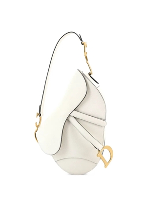 Christian Dior Pre-Owned Saddle Handbag Leather Medium shoulder bag - White