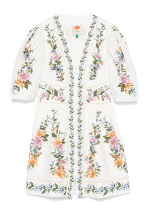 FARM Rio floral-print mini dress - White