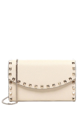 Valentino Garavani studded leather wallet - Neutrals
