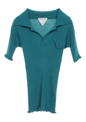 Bottega Veneta Pre-Owned 2010s ribbed-knit polo shirt - Blue