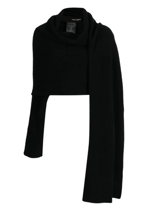 Isabel Benenato asymmetric scarf jumper - Black