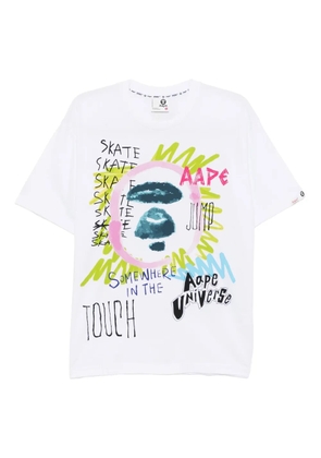 AAPE BY *A BATHING APE® graphic-print T-shirt - White