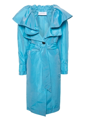 Viktor & Rolf belted taffeta trench coat - Blue