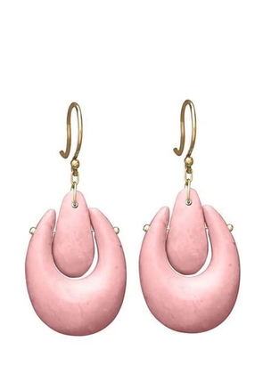 Ten Thousand Things 18kt yellow gold large O'Keeffe opal earrings