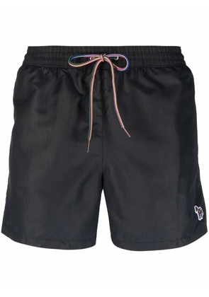 Paul Smith logo-patch swim shorts - Black