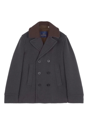 Paul & Shark ribbed-collar peacoat - Brown