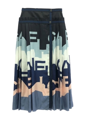 CHANEL Pre-Owned 2000s pleated silk skirt - Black