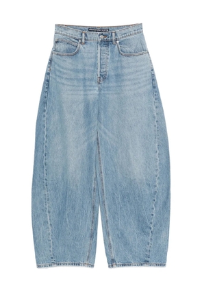 Alexander Wang crystal-embellished wide-leg jeans - Blue