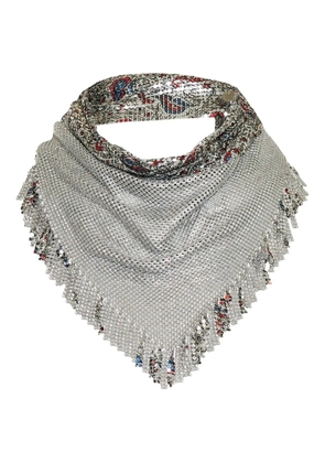 Rabanne paisley-print chainmail necklace - Silver