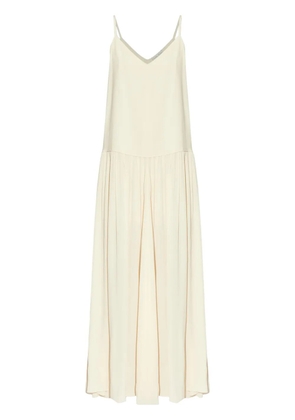 Forte Forte pleat-detail maxi dress - Neutrals