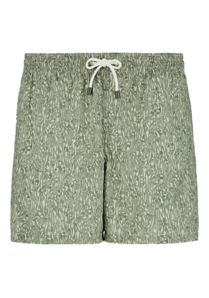 Canali printed drawstring swim shorts - Green