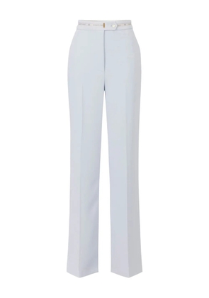 Elisabetta Franchi logo-ribbon trousers - White
