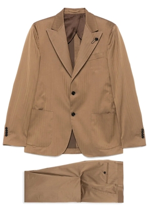 Lardini striped suit - Brown