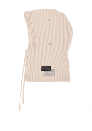 MM6 Maison Margiela ribbed-knit balaclava - Neutrals