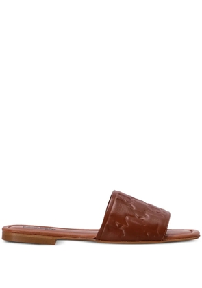 Karl Lagerfeld Brio monogram-pattern slides - Brown