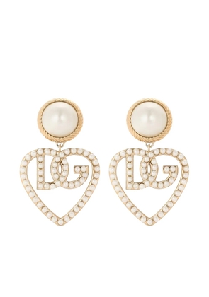 Dolce & Gabbana heart-pendant earrings - Gold