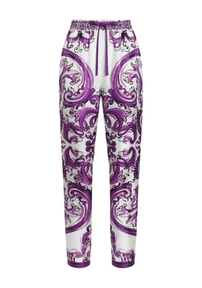 Dolce & Gabbana silk trousers - White