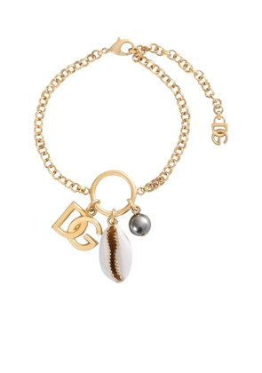 Dolce & Gabbana logo-pendant bracelet - Gold