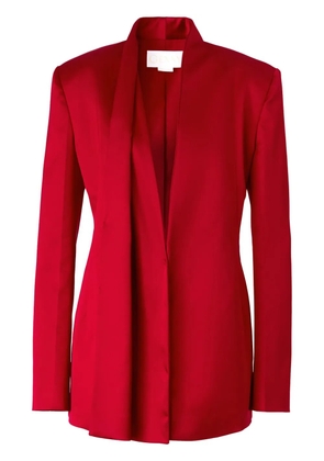 Genny satin-finish blazer - Red