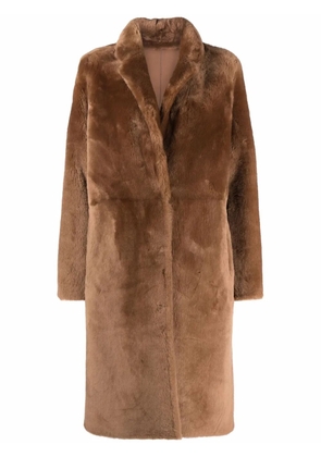 Yves Salomon reversible lambskin coat - Brown