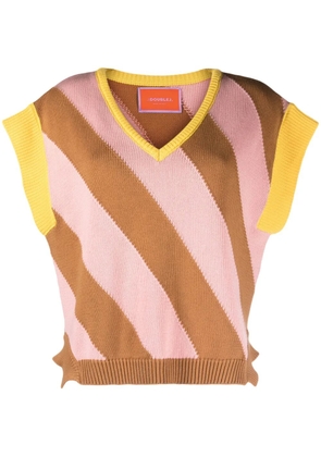 La DoubleJ Veneziana knitted vest - Pink