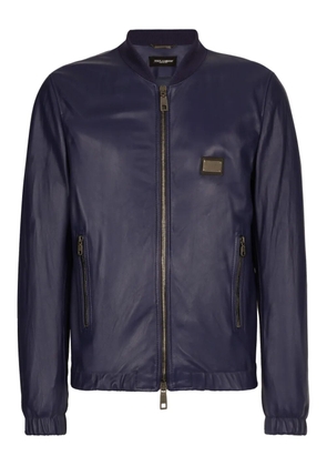 Dolce & Gabbana leather jacket - Blue