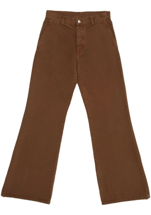 COUNTY OF MILAN logo-print flared jeans - Brown
