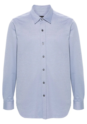 Brioni long-sleeves cotton shirt - Blue