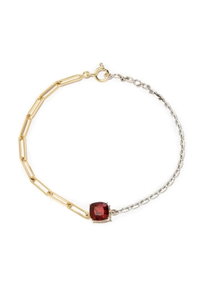Yvonne Léon 18kt yellow and white gold garnet chain-link bracelet