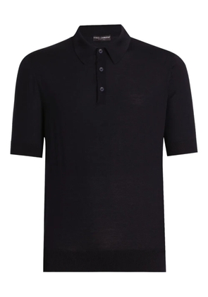 Dolce & Gabbana short-sleeve polo shirt - Blue