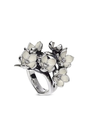 Shaun Leane sterling silver Cherry Blossom diamond ring