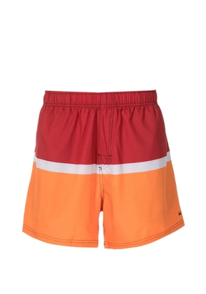 Osklen elasticated-waist striped swim shorts - Red