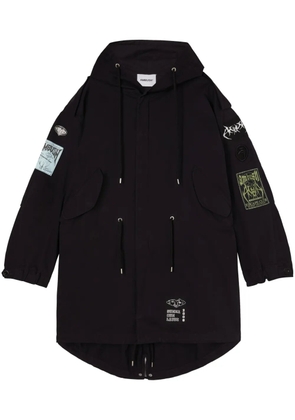 AMBUSH logo-patchwork cotton parka - Black