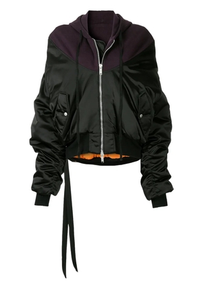 UNRAVEL PROJECT oversized hooded bomber jacket - Black