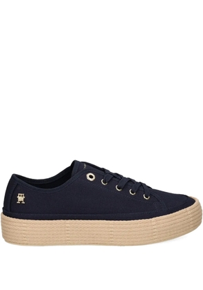 Tommy Hilfiger canvas platform sneakers - Blue