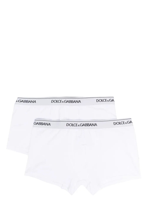 Dolce & Gabbana logo-waist cotton boxer briefs (set of two) - White