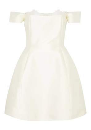 De La Vali lace-trimmed satin mini dress - Neutrals