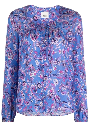 ISABEL MARANT Prian floral-print blouse - Blue