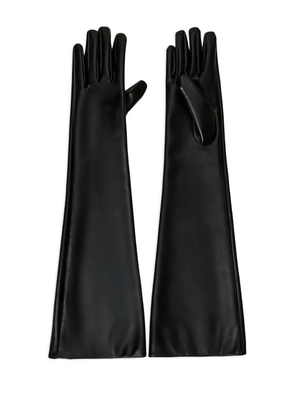 TWINSET long leather-effect gloves - Black