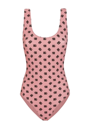 Dolce & Gabbana DNA logo-print swimsuit - Pink