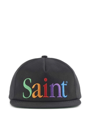 SAINT MXXXXXX rainbow-embroidered baseball cap - Black